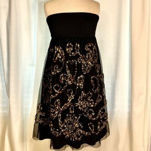 Betsey Johnson Swim cheetah strapless cover up